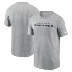 Seattle Seahawks Primetime Wordmark Essential T-Shirt - Heather Gray | Nike discount
