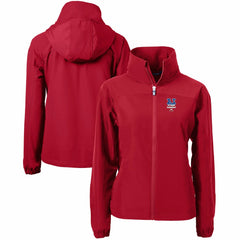 New York Mets Cutter & Buck Women's Charter Eco Recycled Full-Zip Jacket - Red