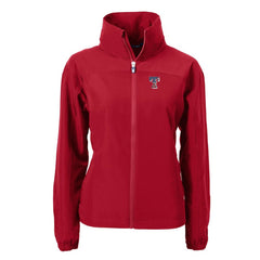 Texas Rangers Cutter & Buck Women's Charter Eco Recycled Full-Zip Jacket - Red