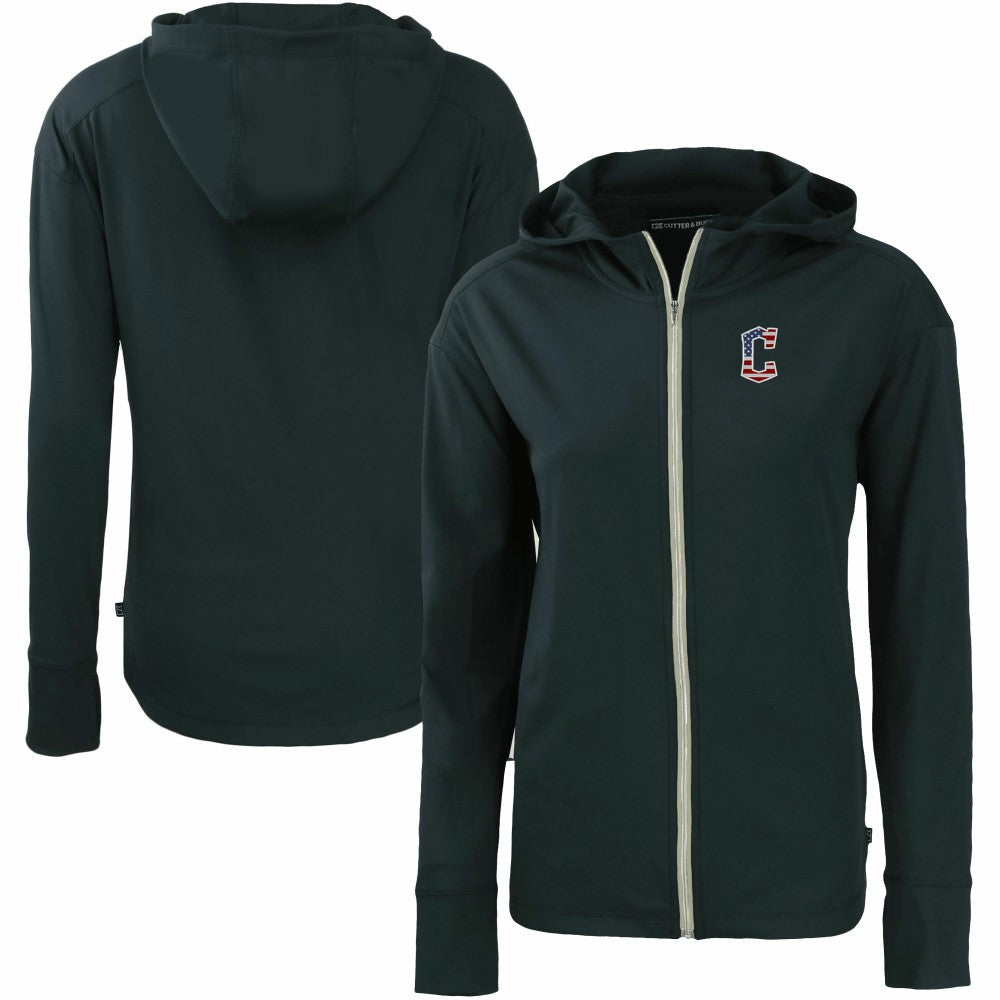 Cleveland Guardians Cutter & Buck Women's Daybreak Eco Recycled Full-Zip Hoodie - Navy