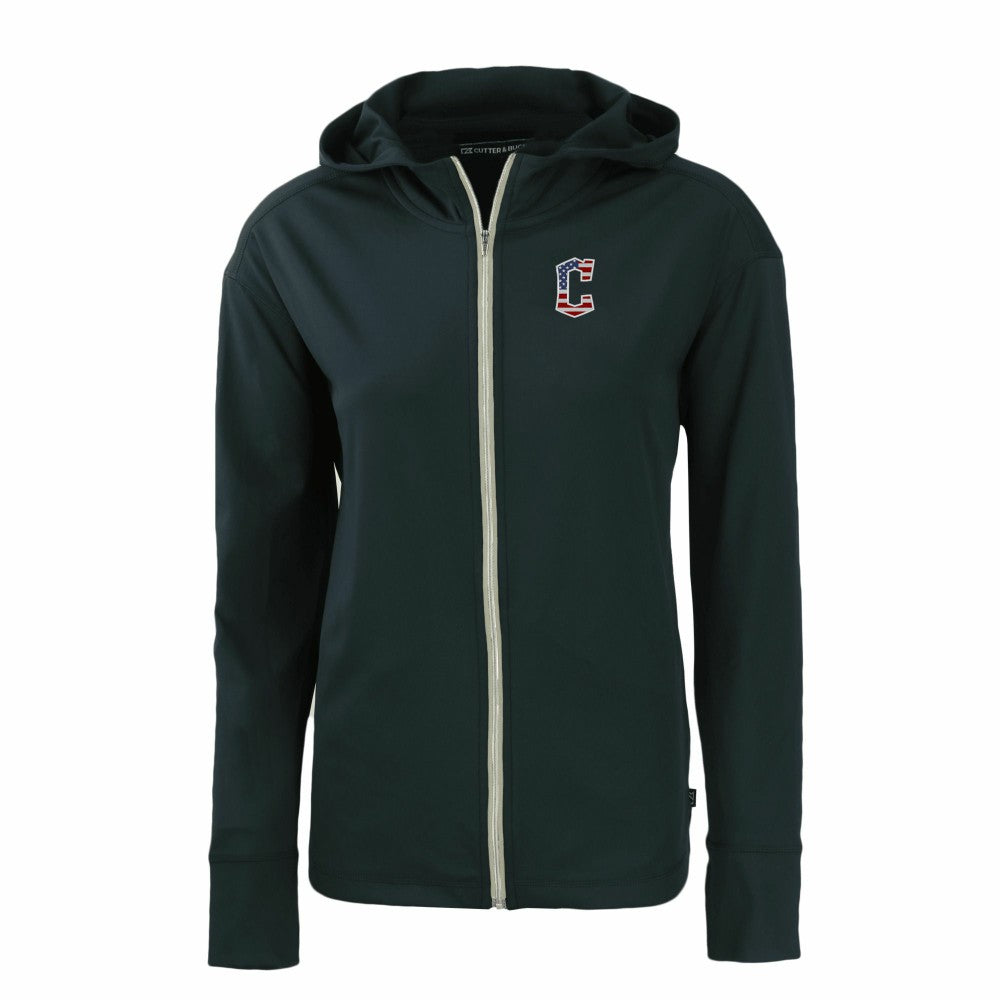 Cleveland Guardians Cutter & Buck Women's Daybreak Eco Recycled Full-Zip Hoodie - Navy
