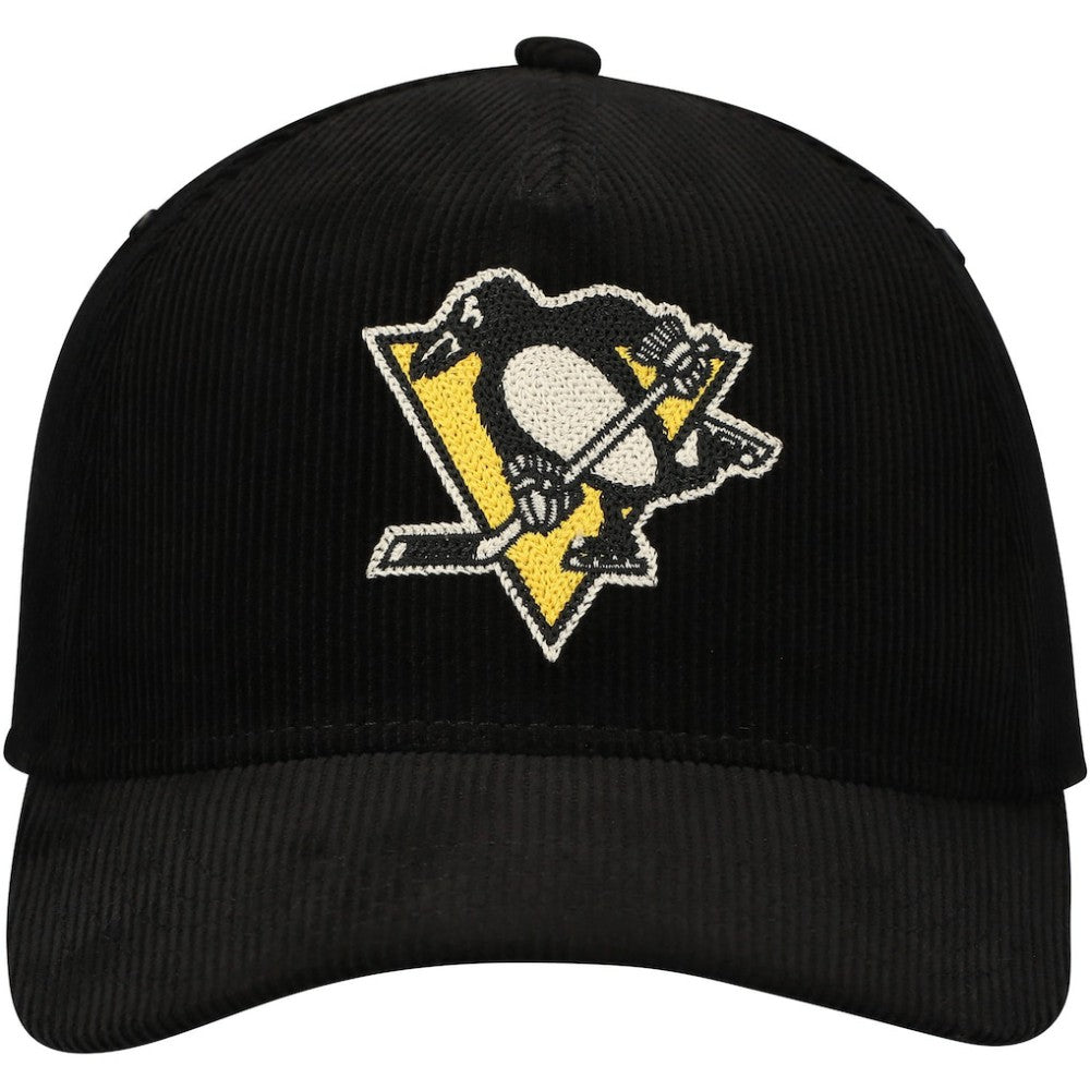 Pittsburgh Penguins American Needle Corduroy Chain Stitch Adjustable Hat Black