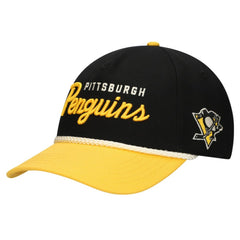 Pittsburgh Penguins American Needle Roscoe Washed Twill Adjustable Hat Black/Gold