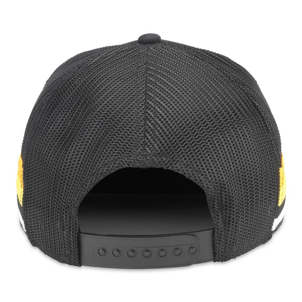 Boston Bruins American Needle HotFoot Stripes Trucker Adjustable Hat Black