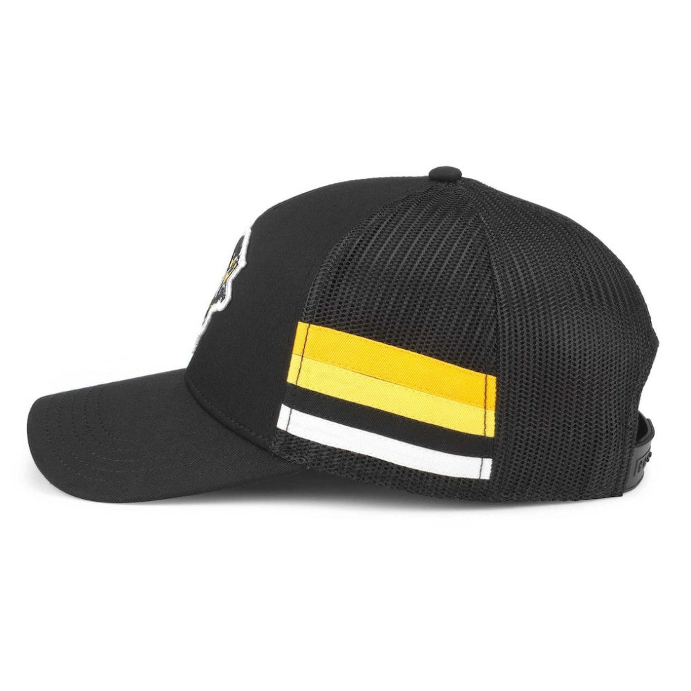 Pittsburgh Penguins American Needle HotFoot Stripes Trucker Adjustable Hat Black