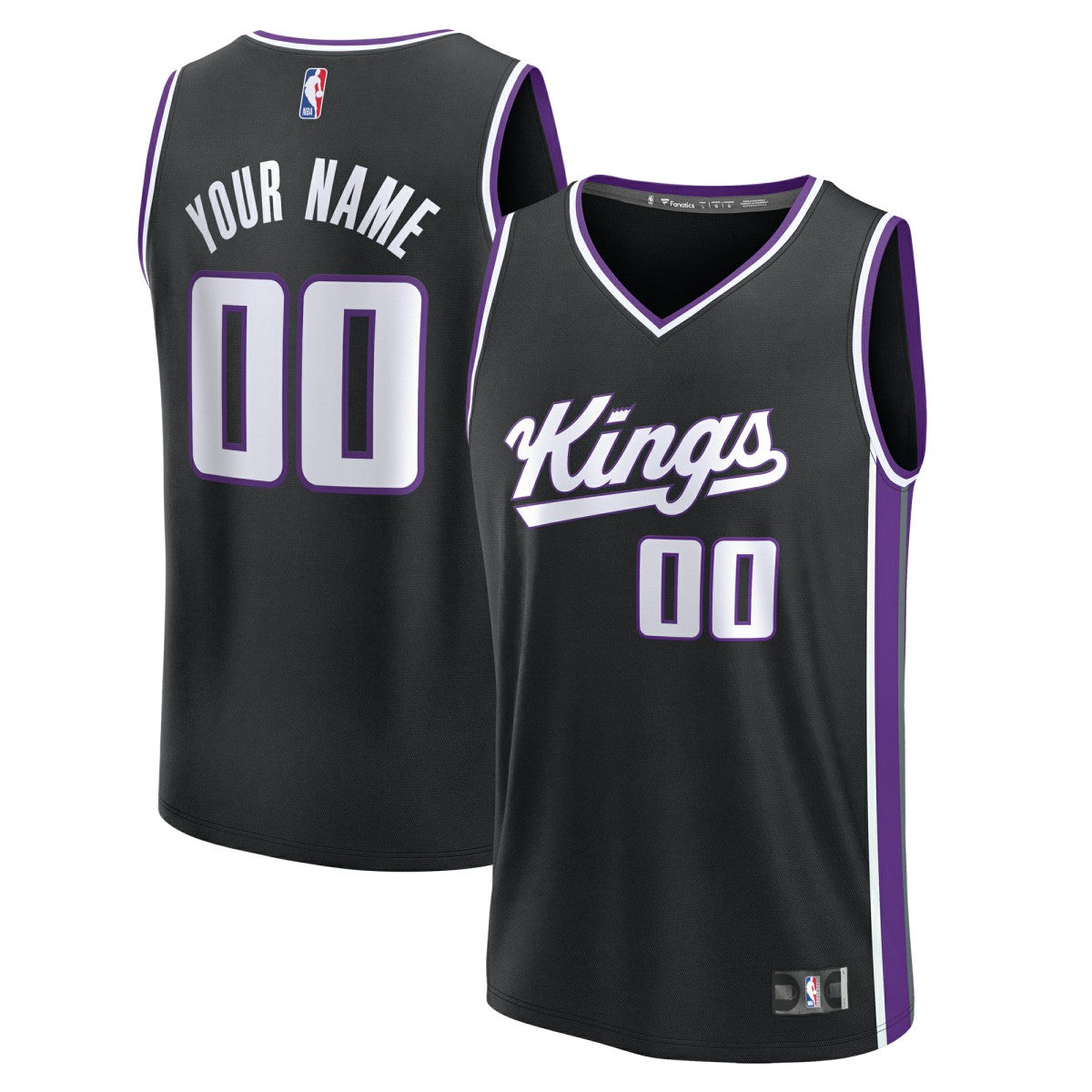 Sacramento Kings Youth Fast Break Custom Replica Jersey - Black - Icon Edition | Fanatics sale