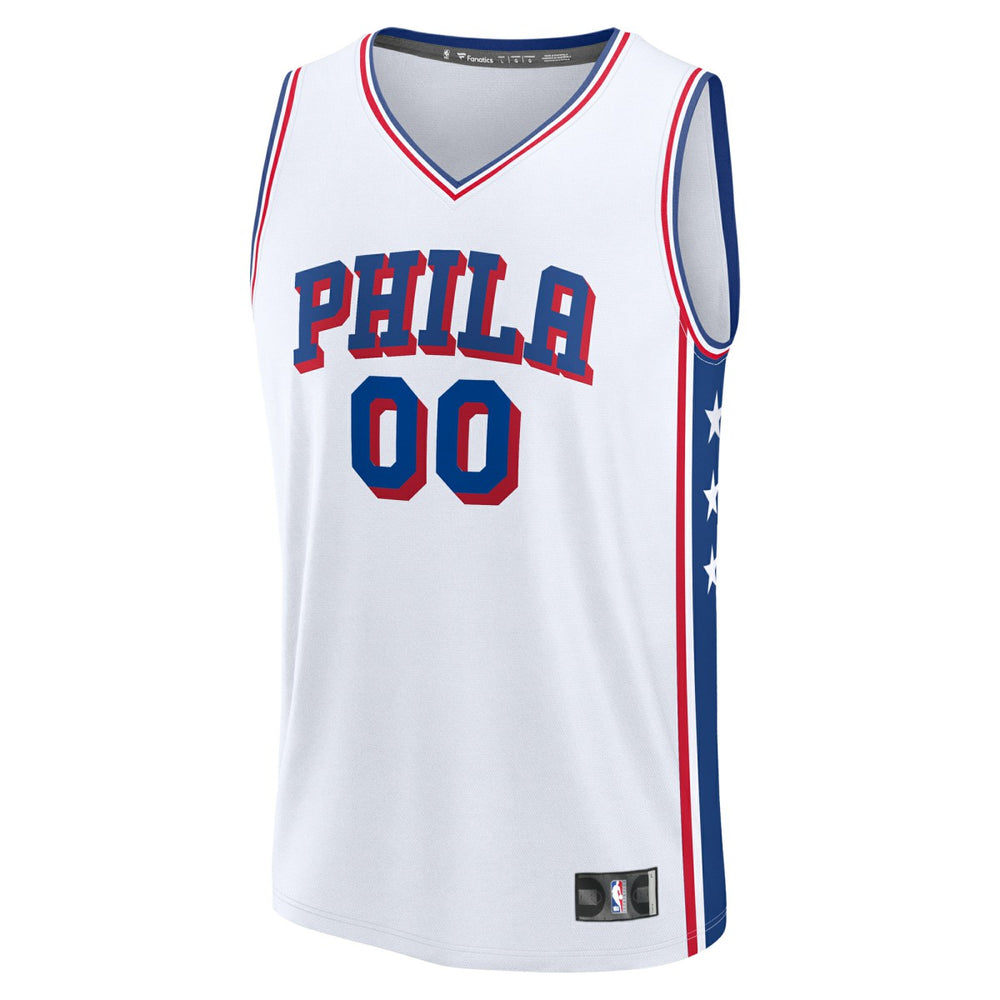 Philadelphia 76ers Youth Fast Break Custom Replica Jersey - White - Association Edition | Fanatics online