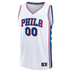 Philadelphia 76ers Youth Fast Break Custom Replica Jersey - White - Association Edition | Fanatics online