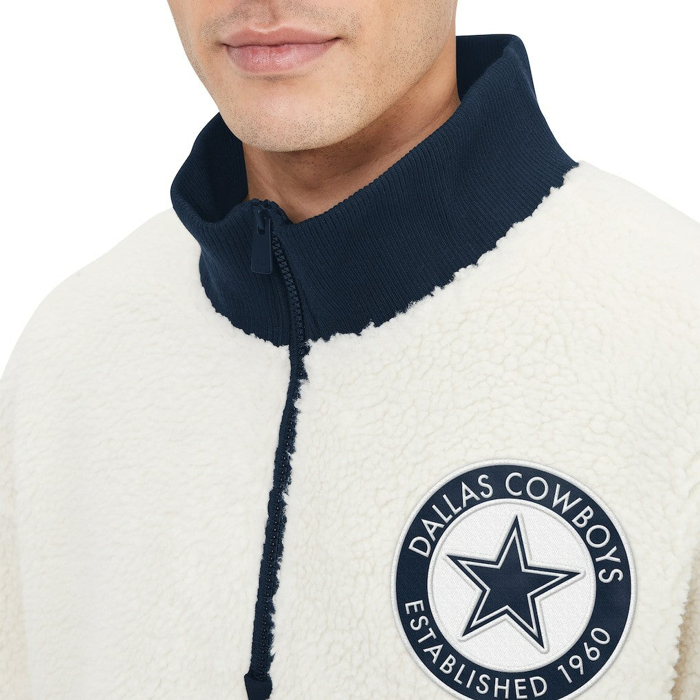 Dallas Cowboys Tommy Hilfiger Jordan Sherpa Quarter-Zip Jacket - White online