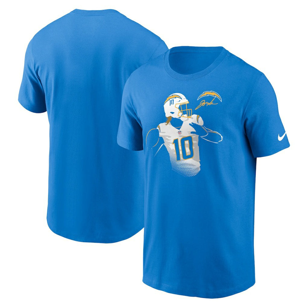 Justin Herbert Los Angeles Chargers Player Graphic T-Shirt - Powder Blue | Nike sale