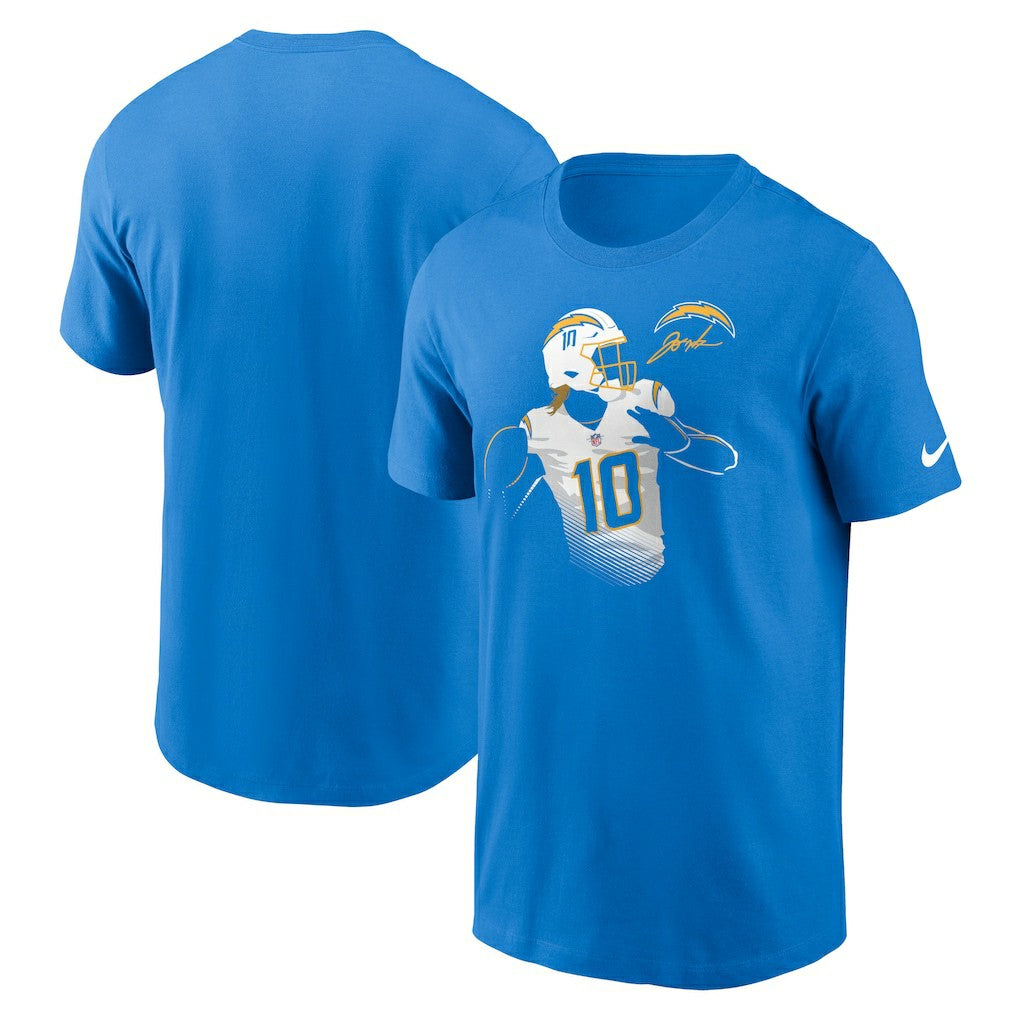 Justin Herbert Los Angeles Chargers Player Graphic T-Shirt - Powder Blue | Nike sale