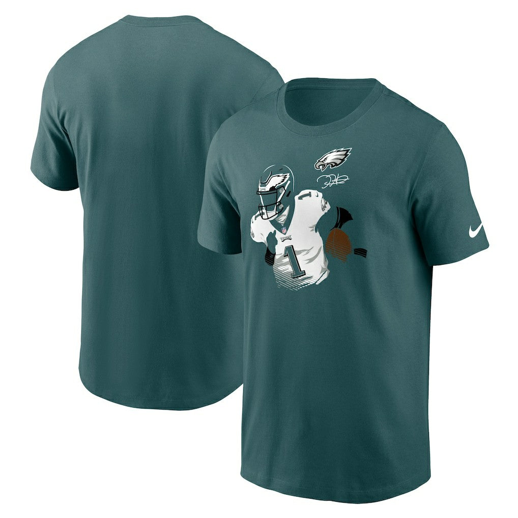 Jalen Hurts Philadelphia Eagles Player Graphic T-Shirt - Midnight Green | Nike sale