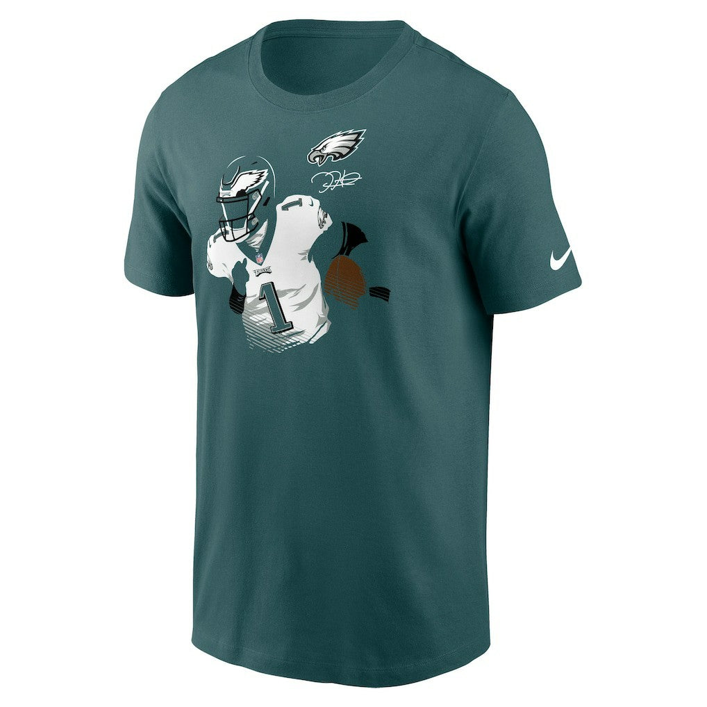 Jalen Hurts Philadelphia Eagles Player Graphic T-Shirt - Midnight Green | Nike sale