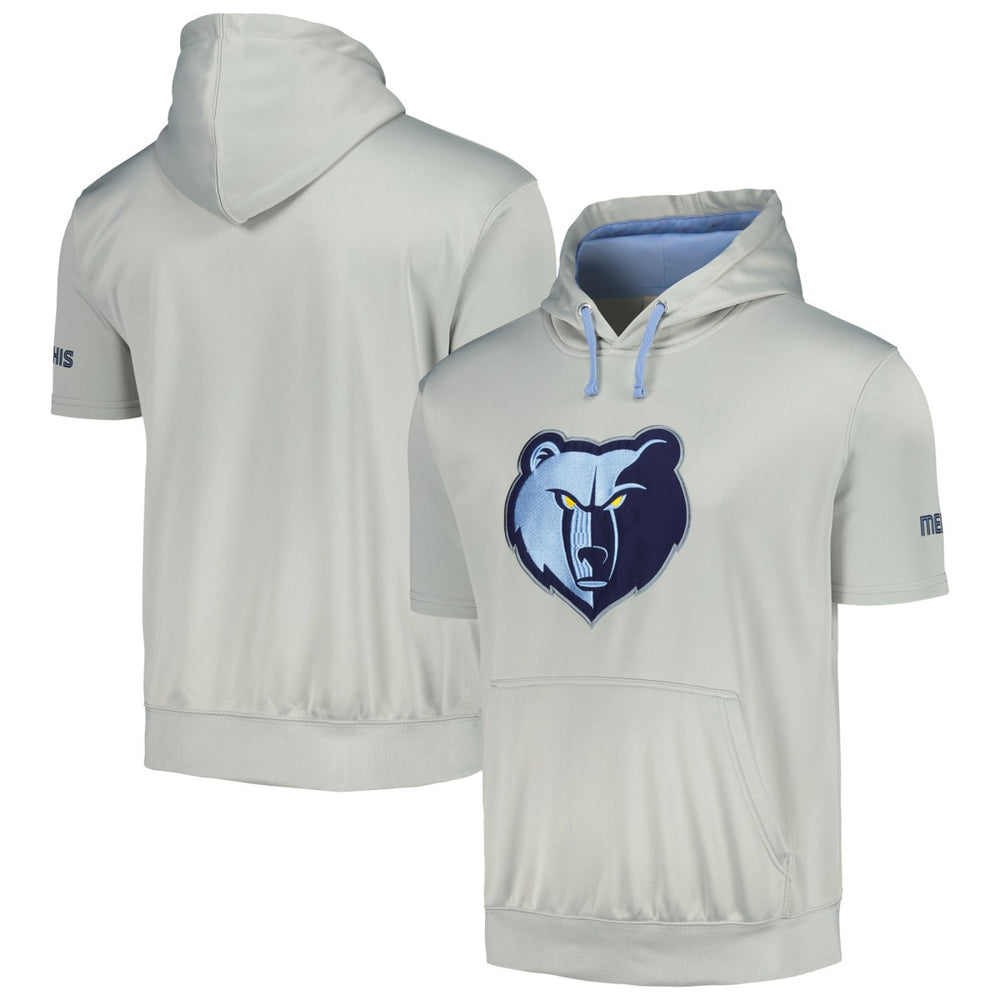 Memphis Grizzlies Short Sleeve Pullover Hoodie - Silver/Light Blue | Fanatics cheap