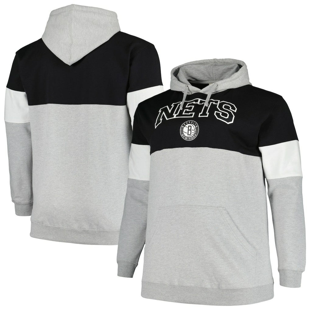 Brooklyn Nets Big & Tall Pullover Hoodie - Black/White | Fanatics online