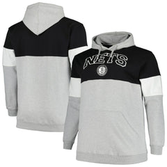 Brooklyn Nets Big & Tall Pullover Hoodie - Black/White | Fanatics online