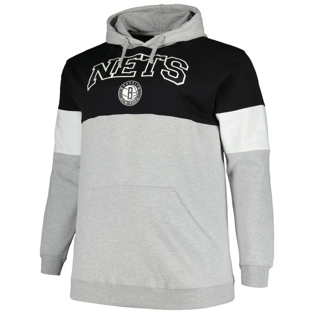 Brooklyn Nets Big & Tall Pullover Hoodie - Black/White | Fanatics online