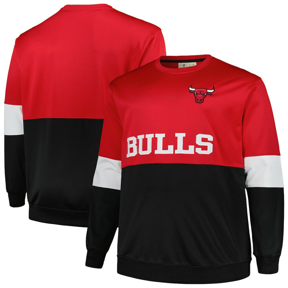 Chicago Bulls Big & Tall Split Pullover Sweatshirt sale - Red/Black | Fanatics on sale