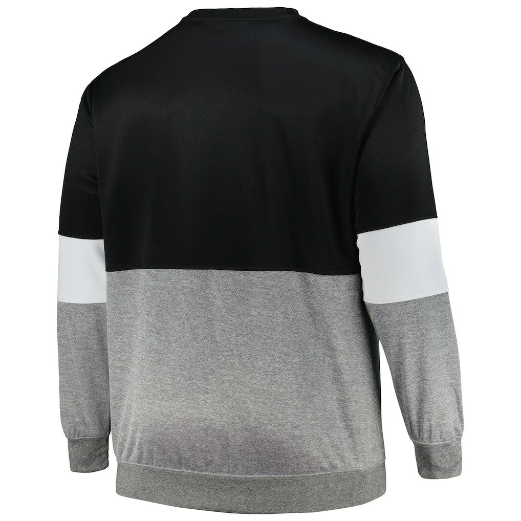 Brooklyn Nets Big & Tall Split Pullover Sweatshirt - Black/Heather Gray | Fanatics cheap