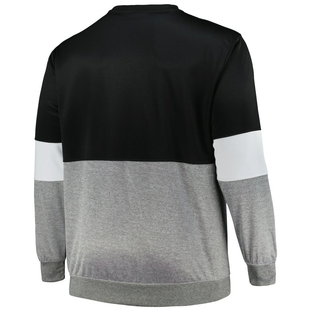 Brooklyn Nets Big & Tall Split Pullover Sweatshirt - Black/Heather Gray | Fanatics cheap