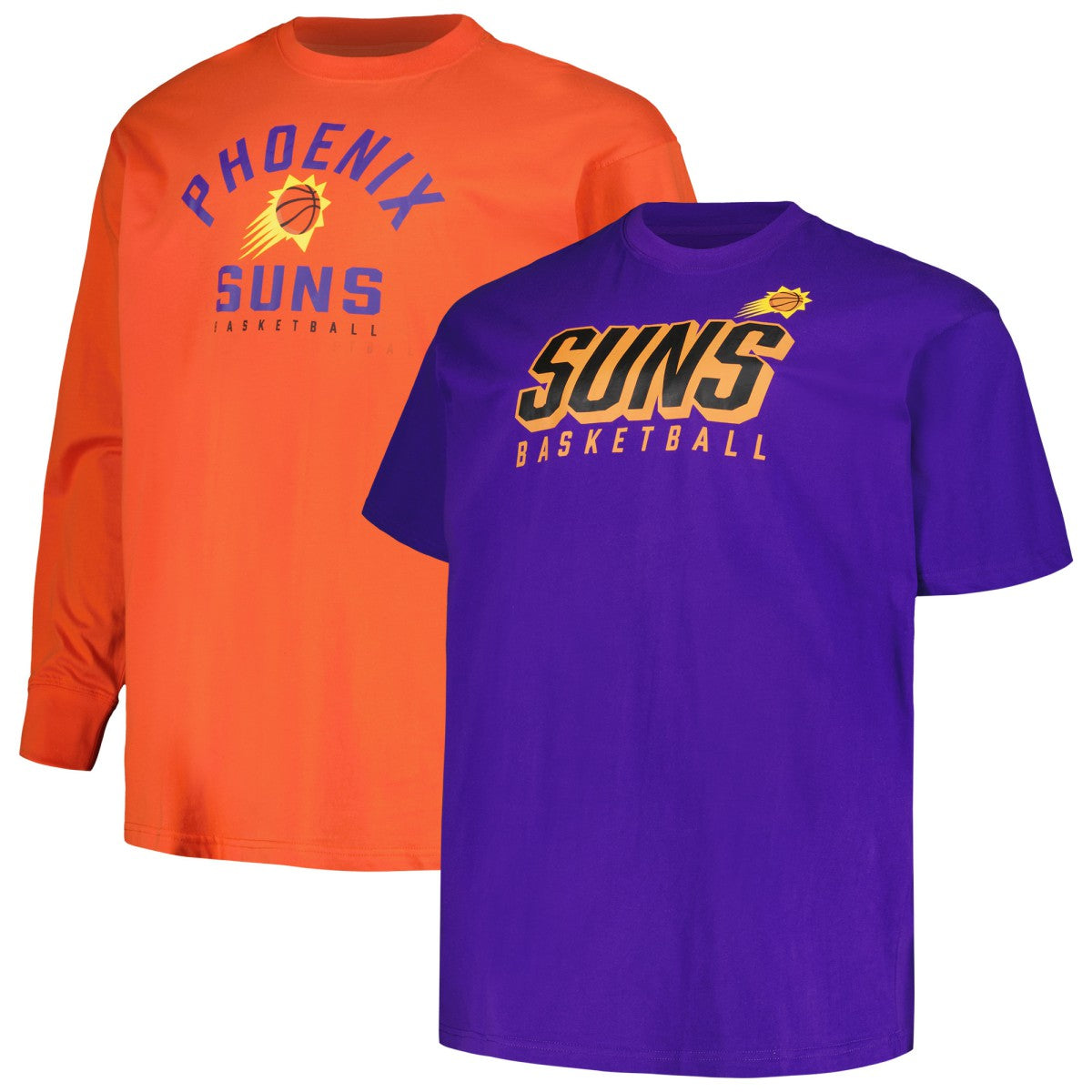 Phoenix Suns Big & Tall Short Sleeve & Long Sleeve T-Shirt Set - Purple/Orange | Fanatics outlet