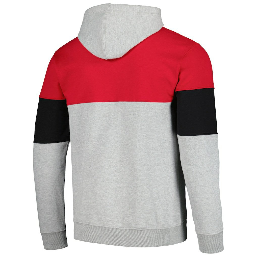 Chicago Bulls Contrast Pieced Pullover Hoodie sale - Red | Fanatics for sale