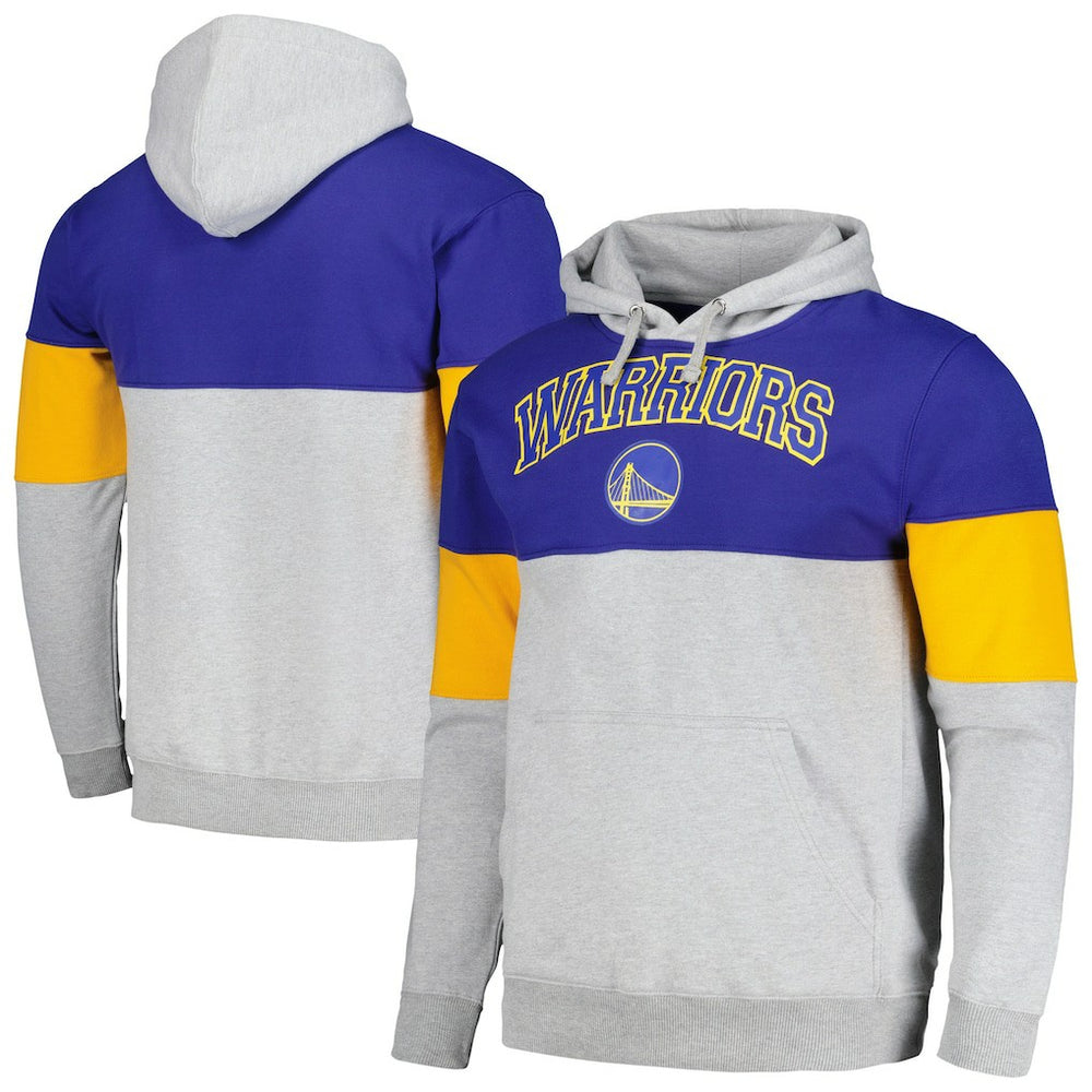 Golden State Warriors Contrast Pieced Pullover Hoodie sale - Royal | Fanatics on sale