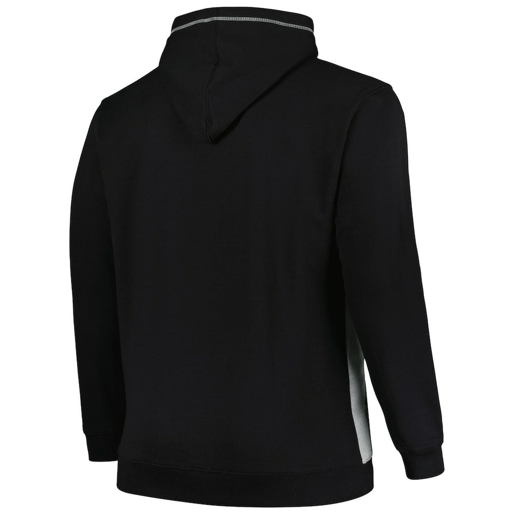 Brooklyn Nets Big & Tall Contrast Pieced Stitched Full-Zip Hoodie - Black/Heather Gray | Fanatics online