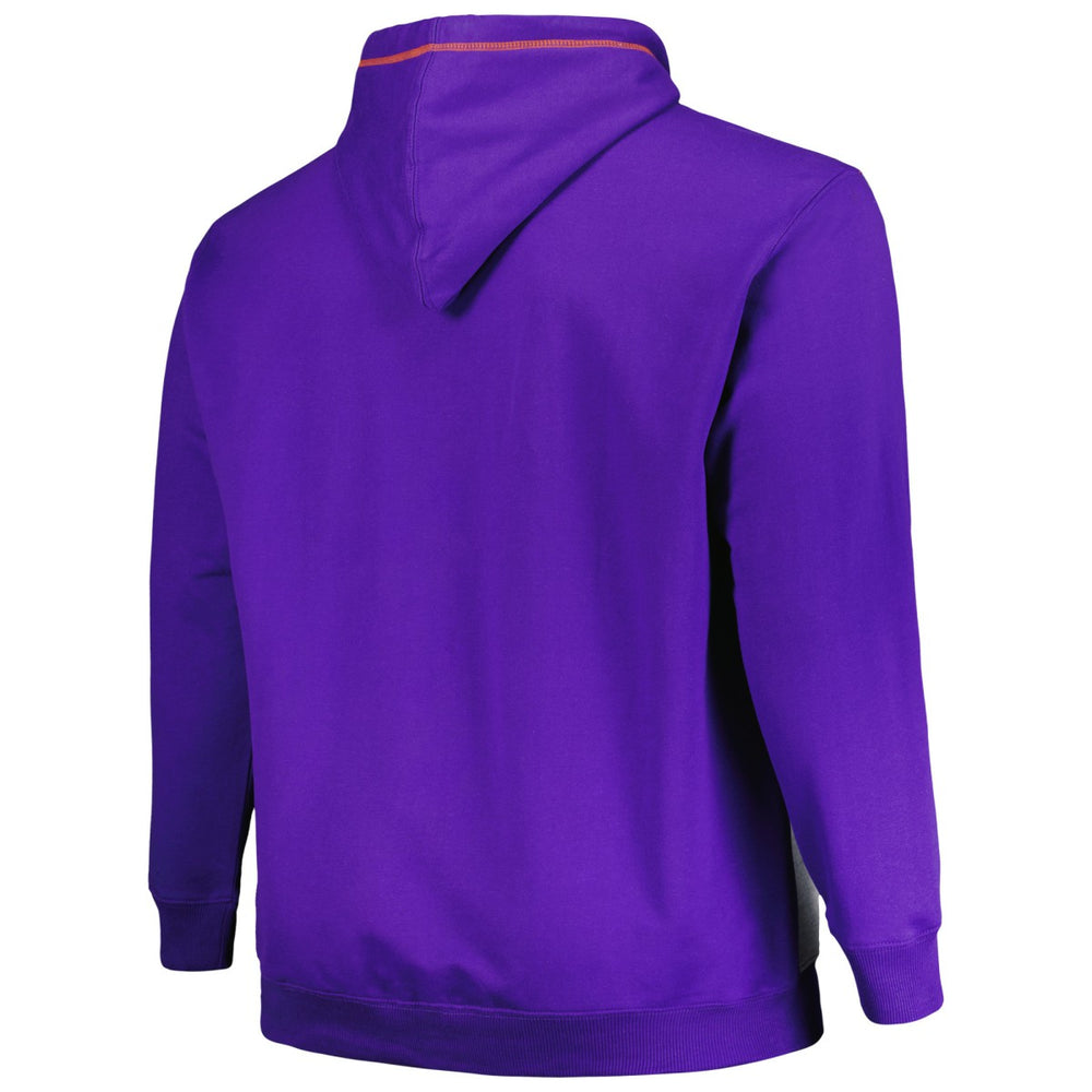 Phoenix Suns Big & Tall Contrast Pieced Stitched Full-Zip Hoodie - Purple/Heather Gray | Fanatics for sale