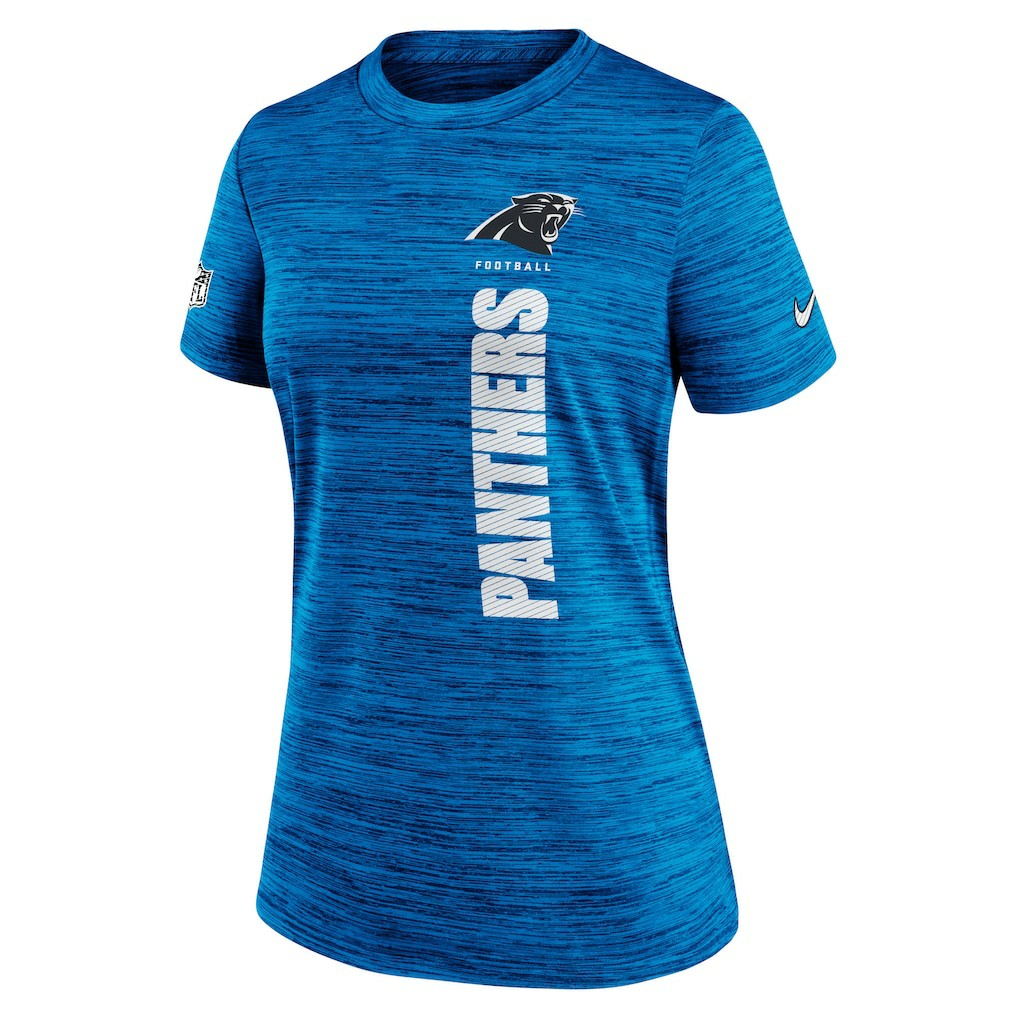 Carolina Panthers Women's Sideline Velocity Dri-FIT T-Shirt - Blue | Nike discount