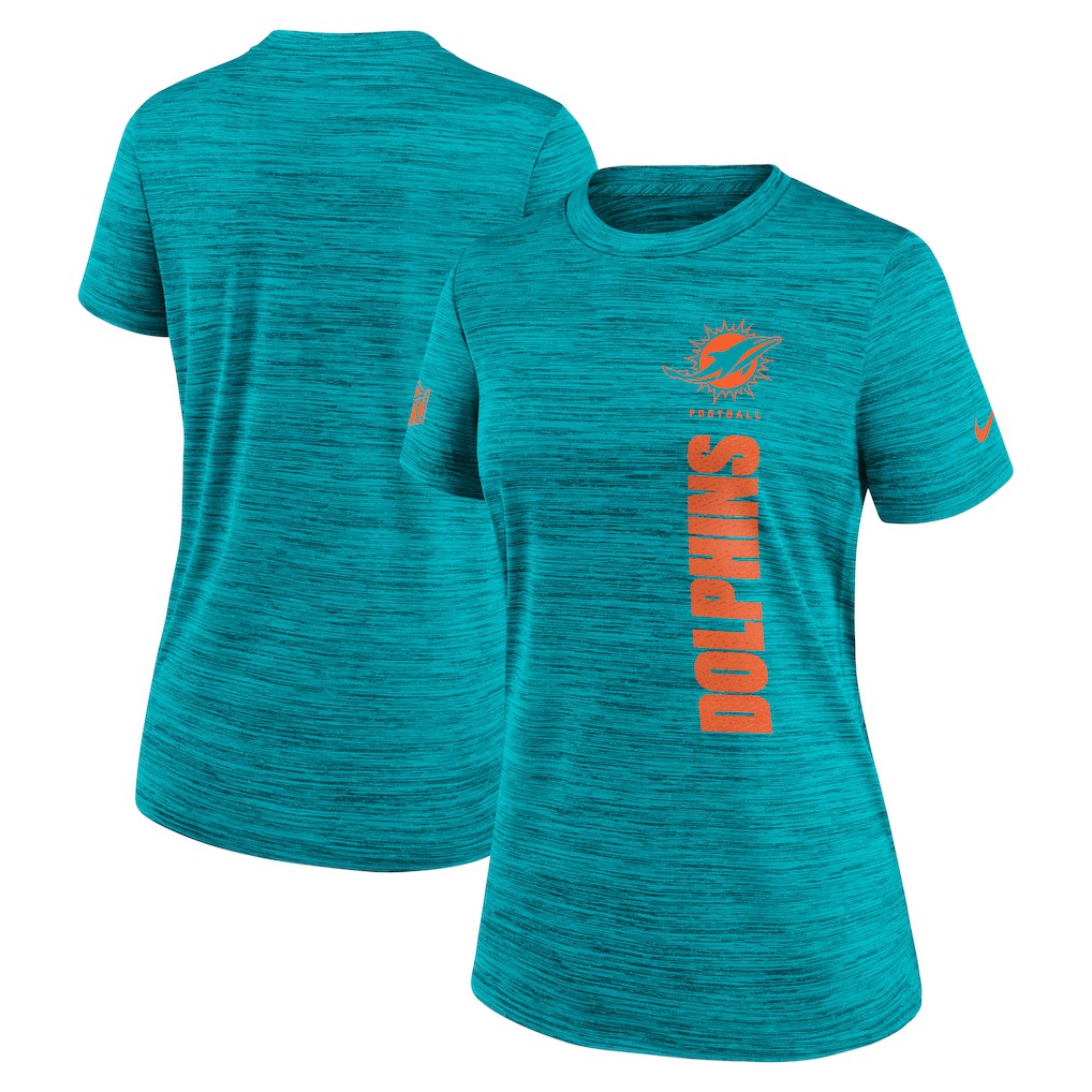 Miami Dolphins Women's Sideline Velocity Dri-FIT T-Shirt - Aqua | Nike outlet