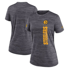 Pittsburgh Steelers Women's Sideline Velocity Dri-FIT T-Shirt - Charcoal | Nike sale