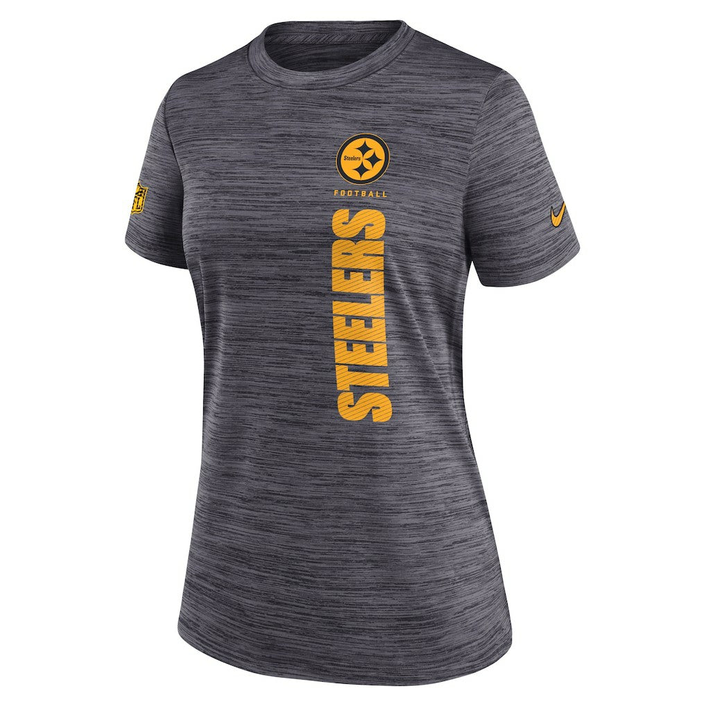 Pittsburgh Steelers Women's Sideline Velocity Dri-FIT T-Shirt - Charcoal | Nike sale