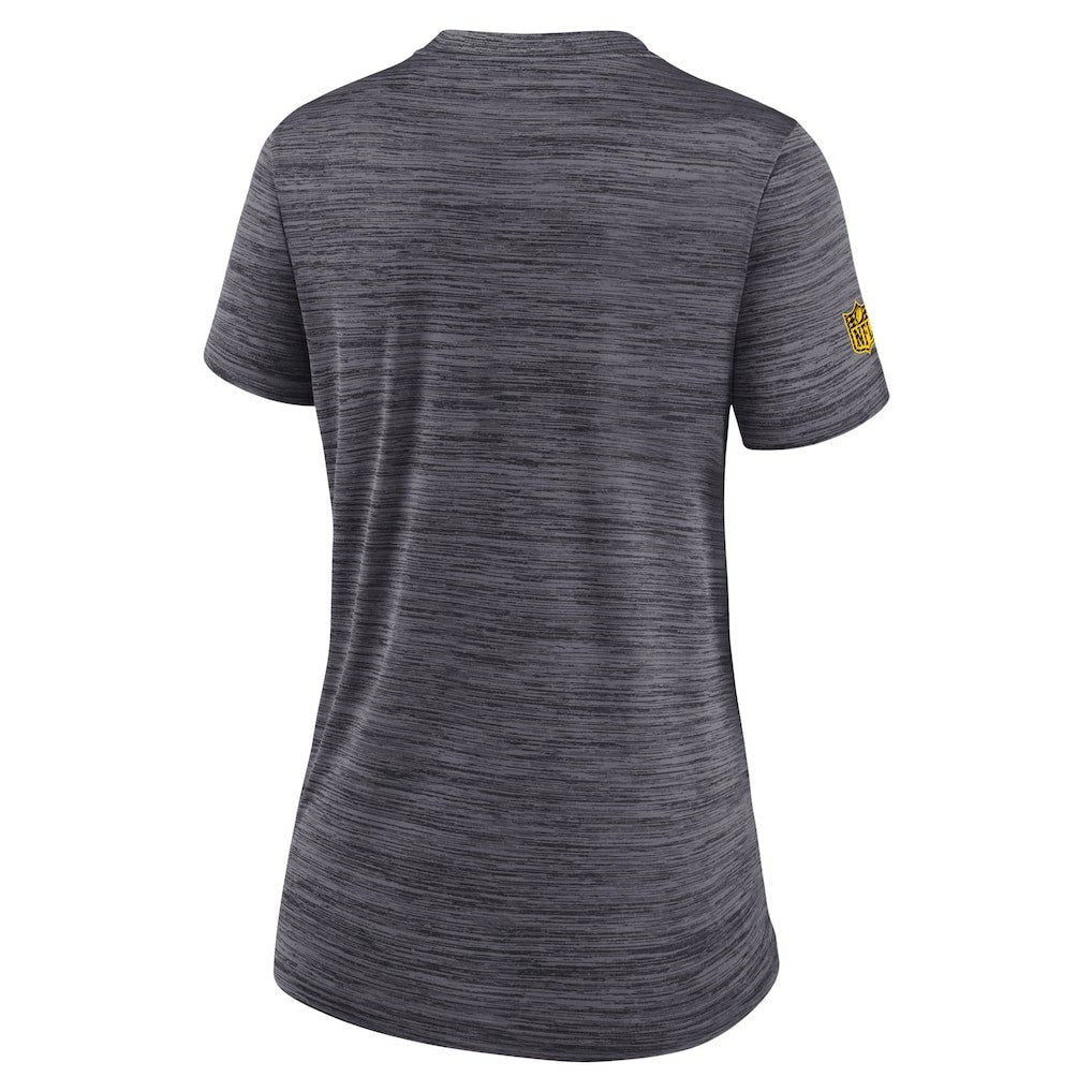Pittsburgh Steelers Women's Sideline Velocity Dri-FIT T-Shirt - Charcoal | Nike sale