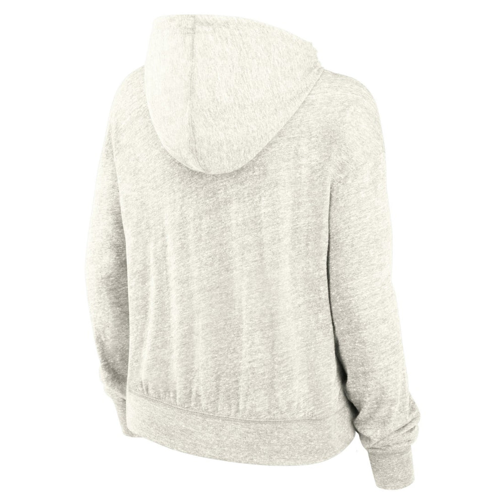 New York Jets Women's Gym Vintage Logo Pullover Hoodie - Cream | Nike for sale