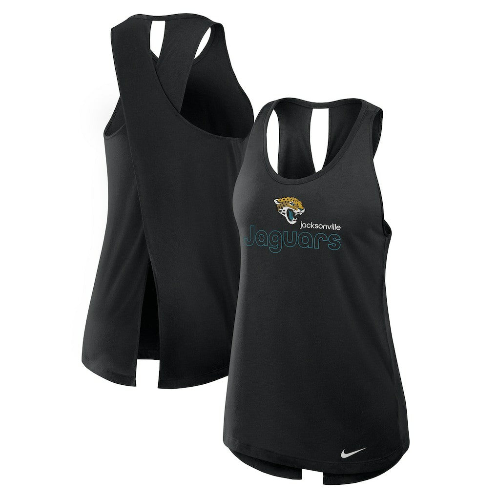 Jacksonville Jaguars Women's Open-Back Crisscross Dri-FIT Tank Top - Black | Nike discount