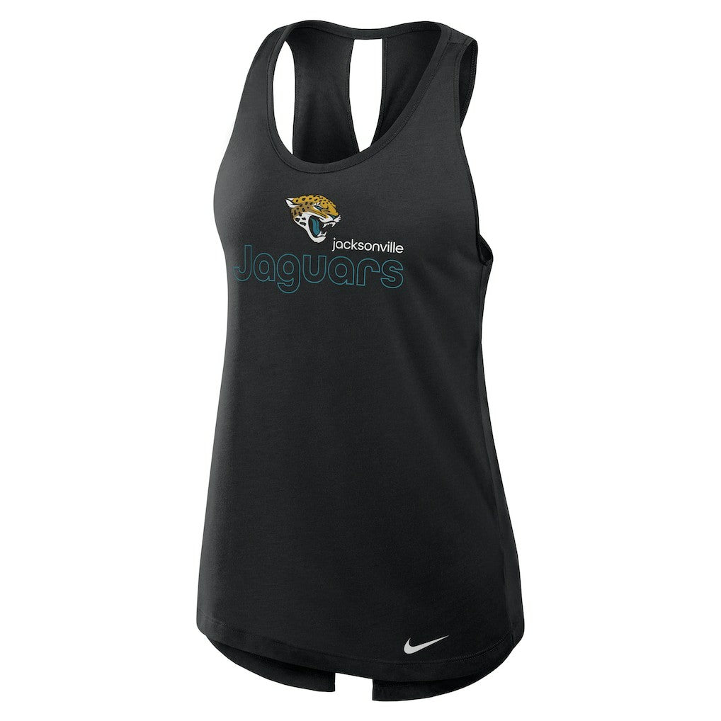 Jacksonville Jaguars Women's Open-Back Crisscross Dri-FIT Tank Top - Black | Nike discount