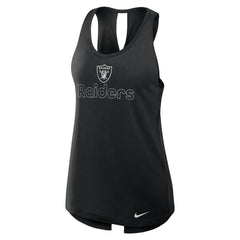 Las Vegas Raiders Women's Open-Back Crisscross Dri-FIT Tank Top - Black | Nike for sale