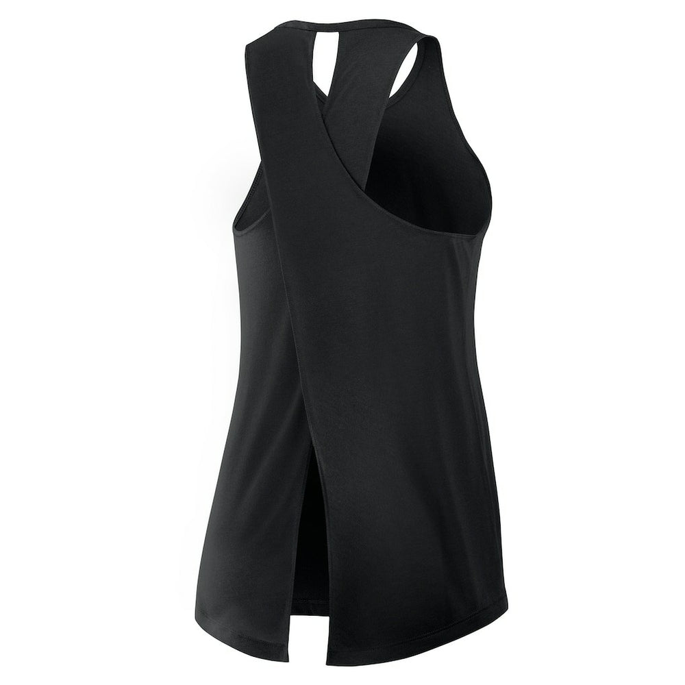Las Vegas Raiders Women's Open-Back Crisscross Dri-FIT Tank Top - Black | Nike for sale