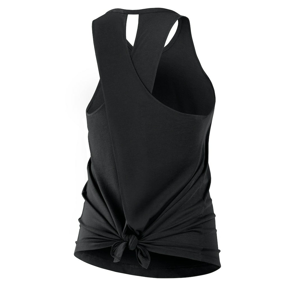 Las Vegas Raiders Women's Open-Back Crisscross Dri-FIT Tank Top - Black | Nike for sale