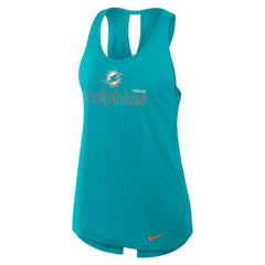 Miami Dolphins Women's Open-Back Crisscross Dri-FIT Tank Top - Aqua | Nike cheap