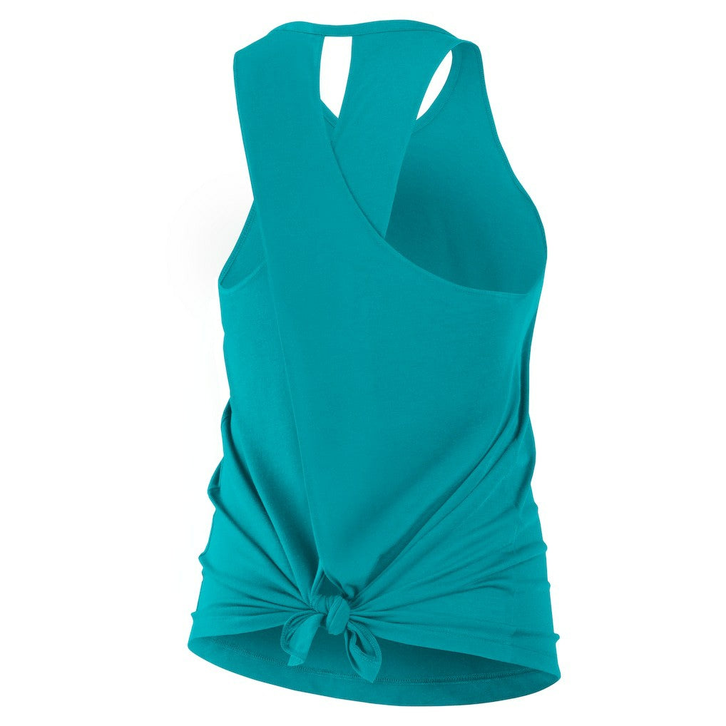 Miami Dolphins Women's Open-Back Crisscross Dri-FIT Tank Top - Aqua | Nike cheap