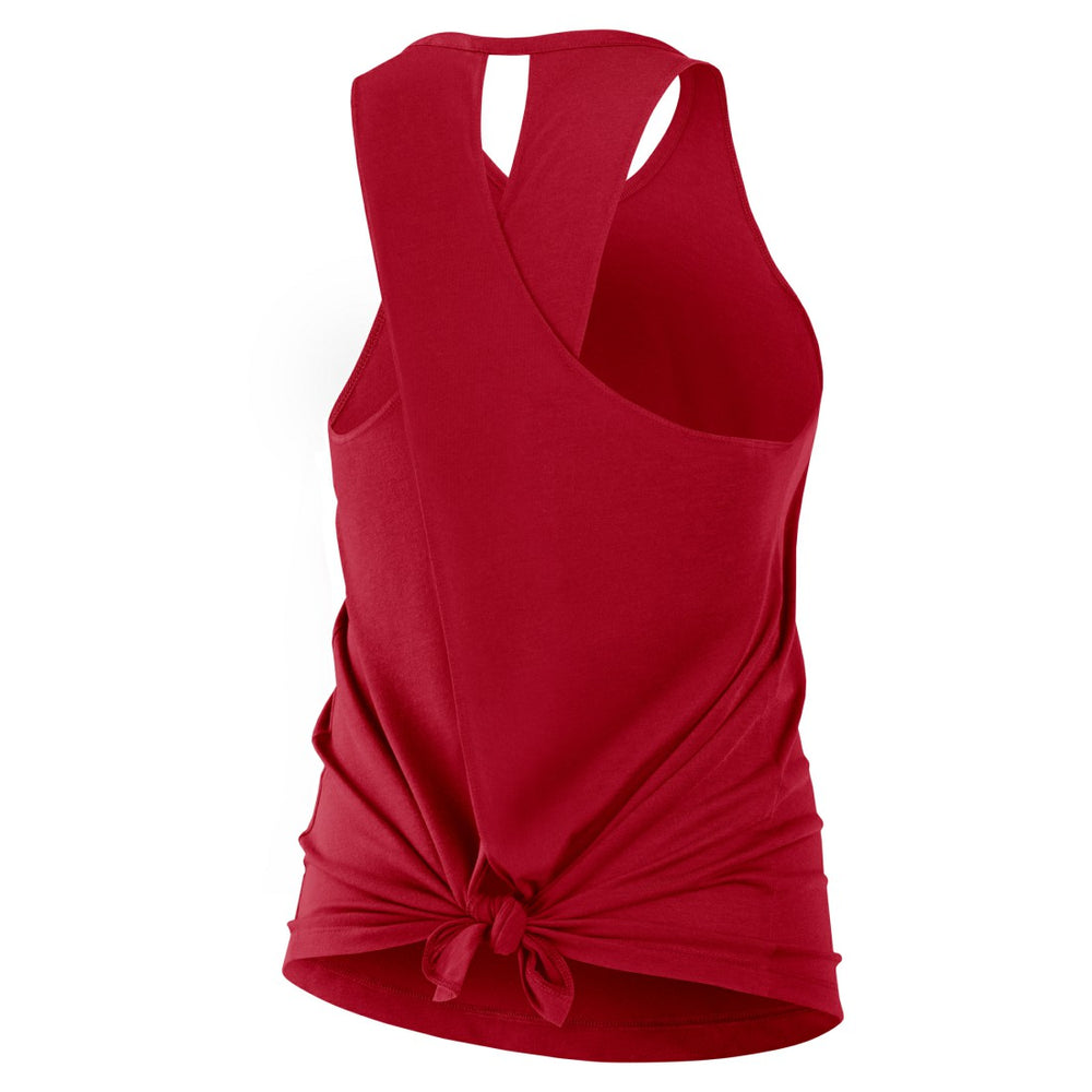 Tampa Bay Buccaneers Women's Open-Back Crisscross Dri-FIT Tank Top - Red | Nike on sale