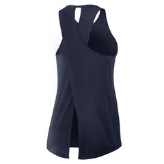 Tennessee Titans Women's Open-Back Crisscross Dri-FIT Tank Top - Navy | Nike for sale