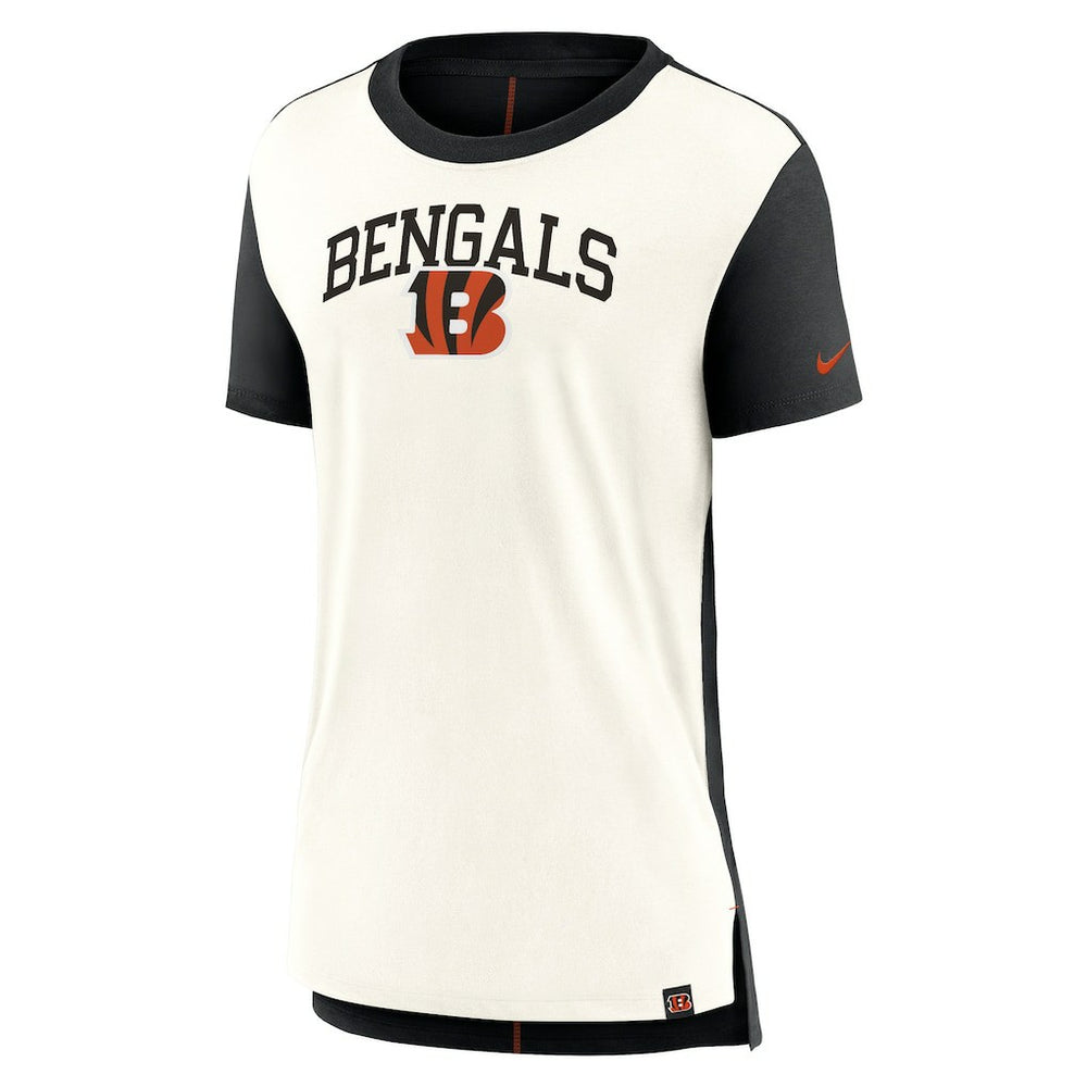 Cincinnati Bengals Women's Wordmark Tri-Blend T-Shirt - Cream/Black | Nike outlet