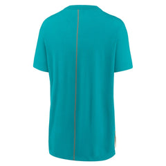 Miami Dolphins Women's Wordmark Tri-Blend T-Shirt - Cream/Aqua | Nike for sale