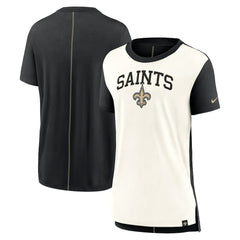 New Orleans Saints Women's Wordmark Tri-Blend T-Shirt - Cream/Black | Nike sale