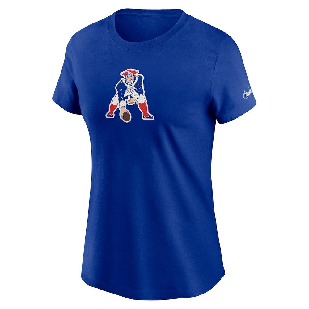 New England Patriots Women's Throwback Primary Logo T-Shirt - Royal | Nike sale