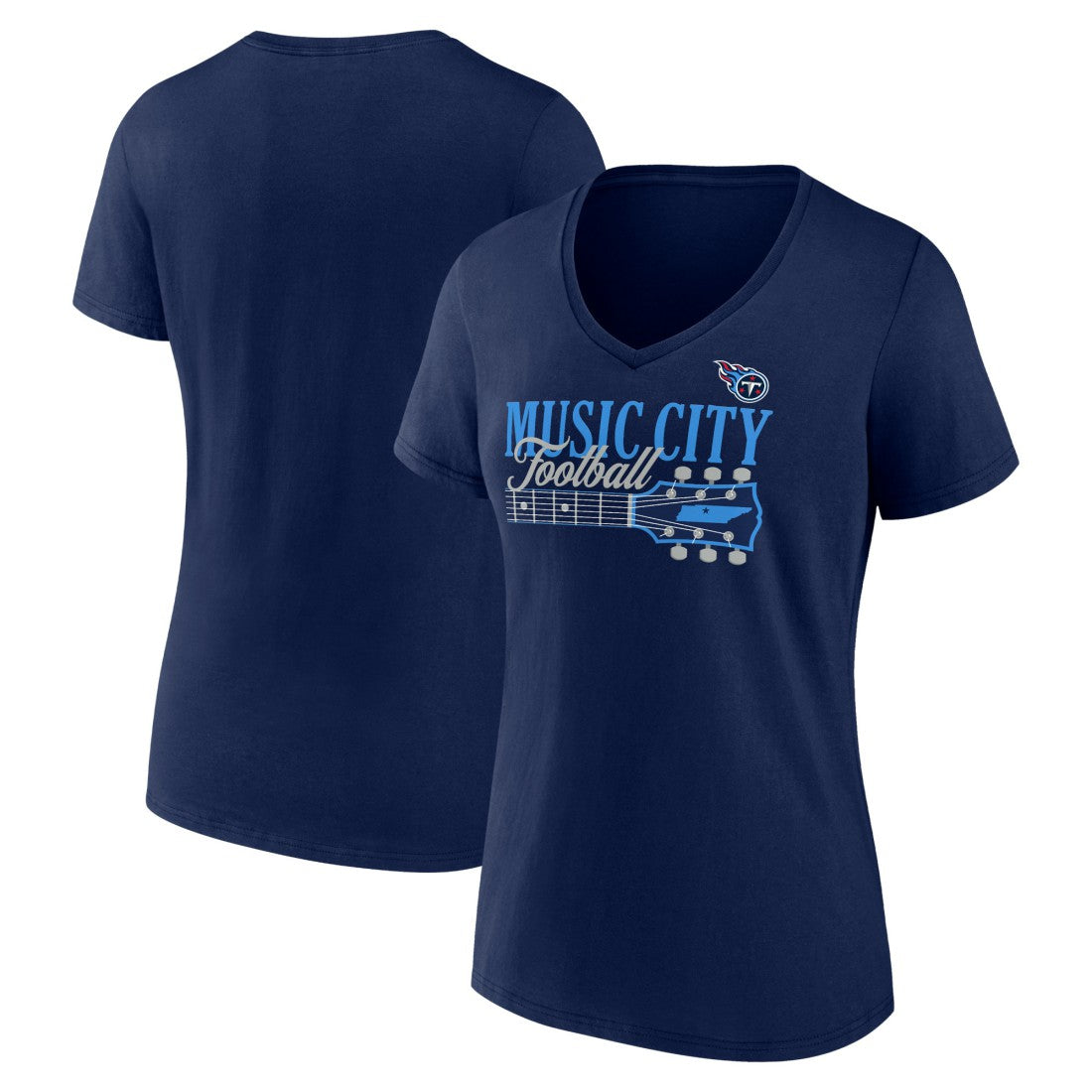 Tennessee Titans Women's Hometown Defensive Stand V-Neck T-Shirt - Navy sale