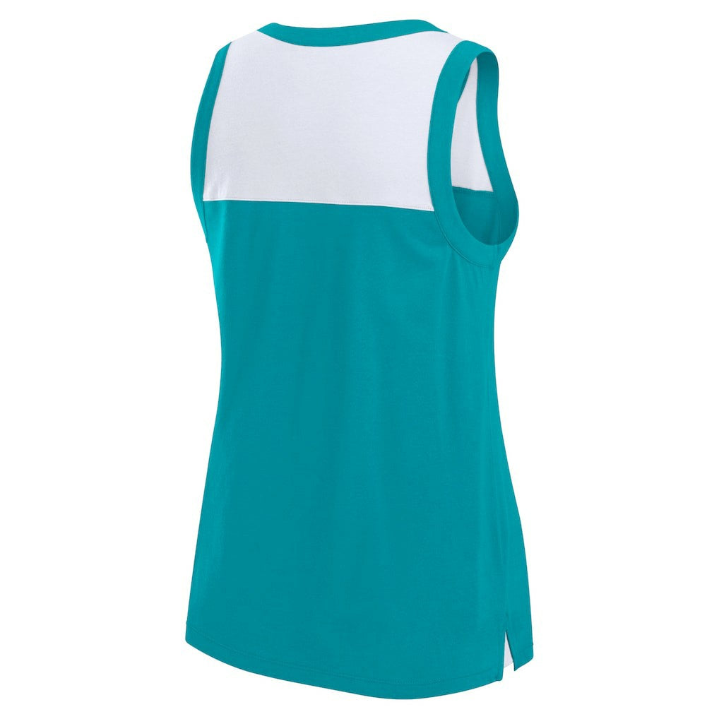 Miami Dolphins Women's Sequin Tank Top - Aqua cheap